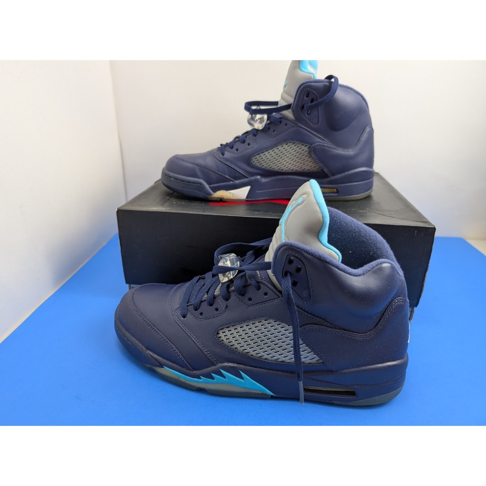 Nike Air Jordan 5 Retro Pre-Grape 136027-405 Mens Size 13 Midnight Navy 2015